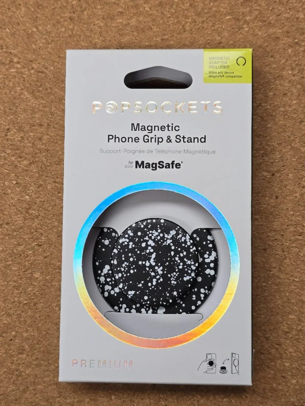 Popsockets Phone PopGrip for MagSafe Magnetic Holder Black Speckle